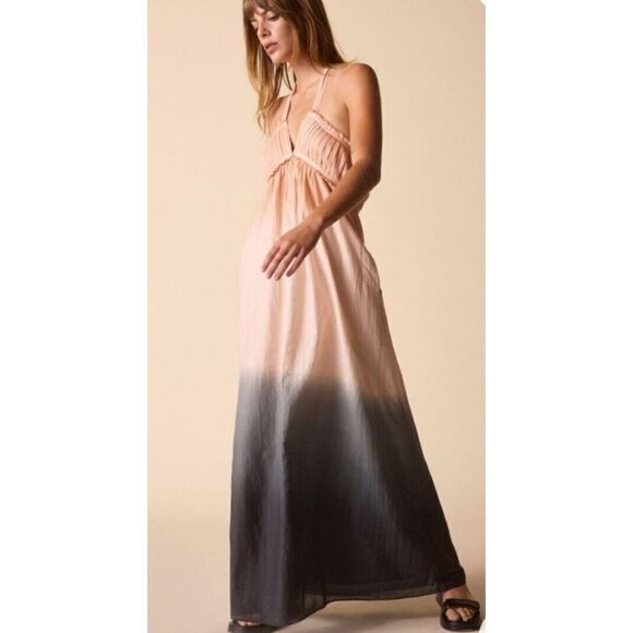 St. Roche Dresses & Skirts - NWT St Roche Dream Maxi Halter Dress Pink Black Cotton/Silk Hand Dyed Sz 2 $485